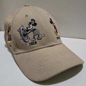 Disney Mickey Mouse Vintage Embroidered Hat Through The Years Adjustable